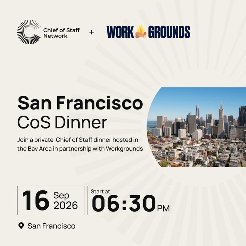 Cover Image for San Francisco Chief of Staff Dinner