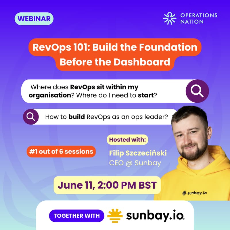 Cover Image for RevOps 101: Build the Foundation Before the Dashboard (#1 of 6)