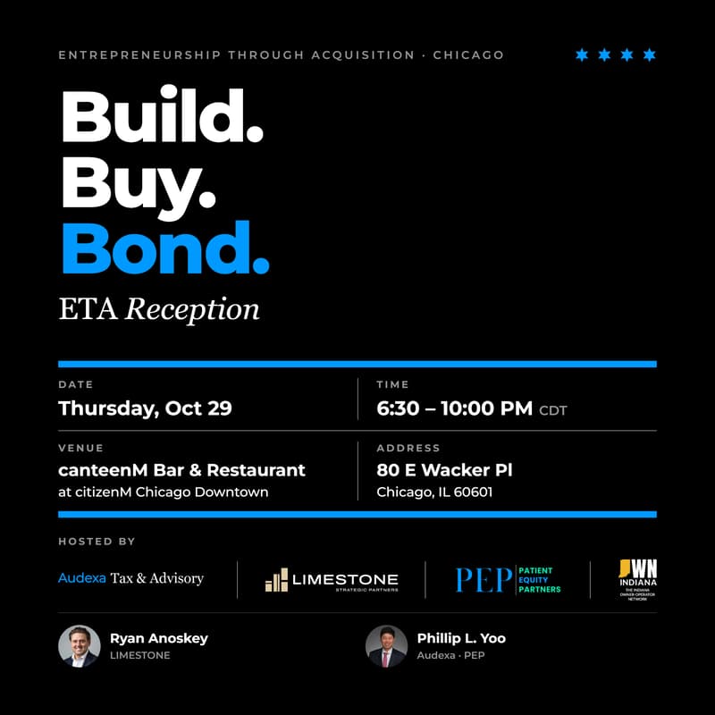 Cover Image for Build, Buy, Bond: ETA Reception, 6:30 to 10:00 p.m. CT