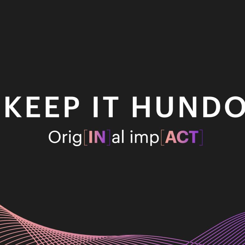 Cover Image for Keep it hundo: orig[IN]al imp[ACT]