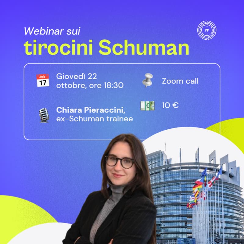 Cover Image for Webinar: come candidarsi ai Tirocini Schuman