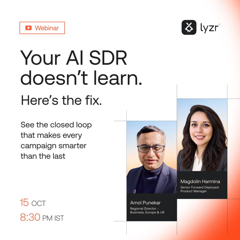 Cover Image for Your AI SDR Doesn't Learn. Here's the Fix