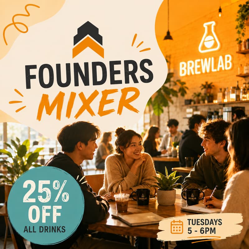 Cover Image for Founders Mixer @ BrewLab