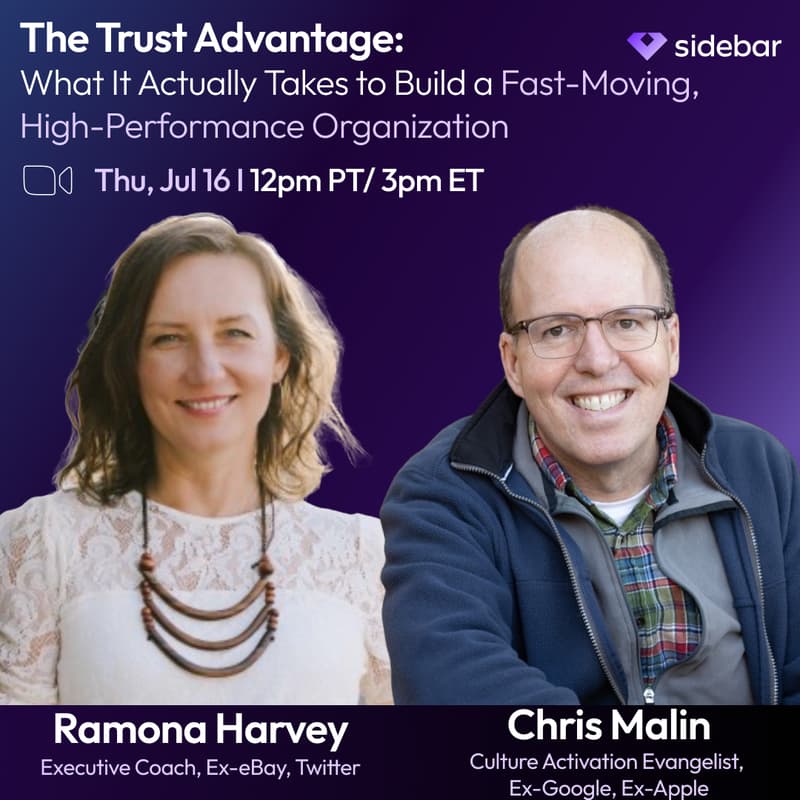 Cover Image for The Trust Advantage: What It Actually Takes to Build a Fast-Moving, High-Performance Organization with Ramona Harvey & Chris Malin
