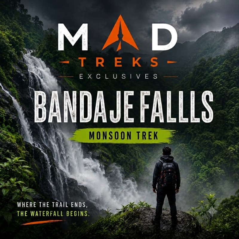 Cover Image for 🌿Bandaje Falls Trek | 2 Days / 1 Night Monsoon Escape ⛰️