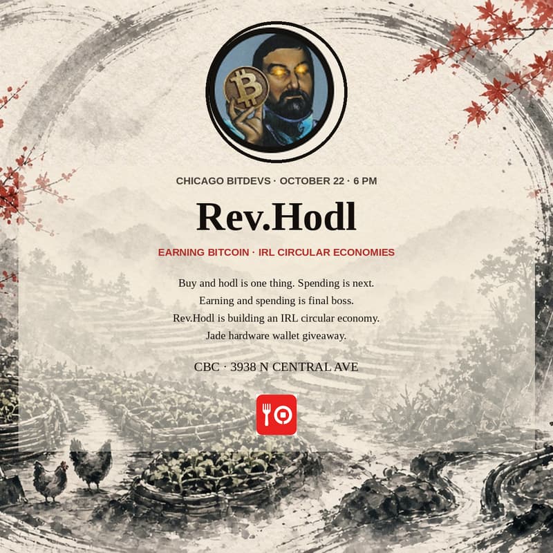 Cover Image for Chicago BitDevs with Rev.Hodl (Jade giveaway)