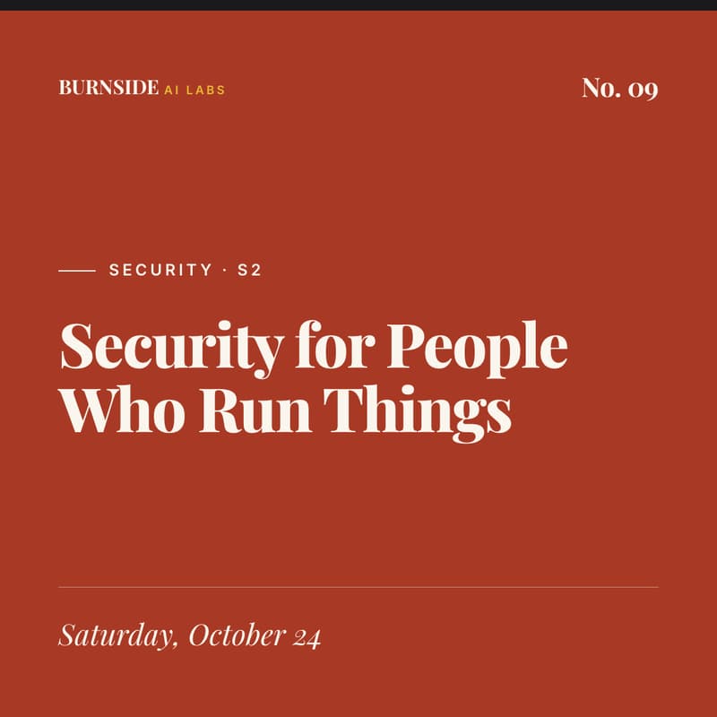 Cover Image for Security for People Who Run Things