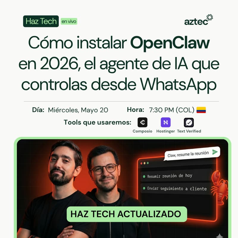 Cover Image for Cómo instalar OpenClaw en 2026, el agente de IA que controlas desde WhatsApp (ACTUALIZADO)