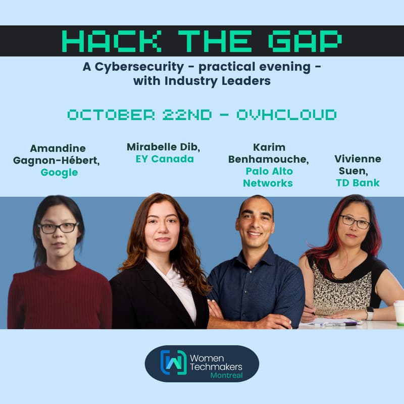 Cover Image for Hack The Gap! Women Techmakers Montreal x Cybersecurity