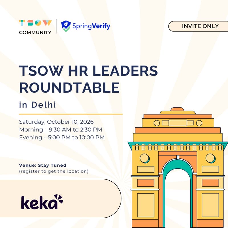 Cover Image for TSOW HR Leaders Roundtable in Delhi