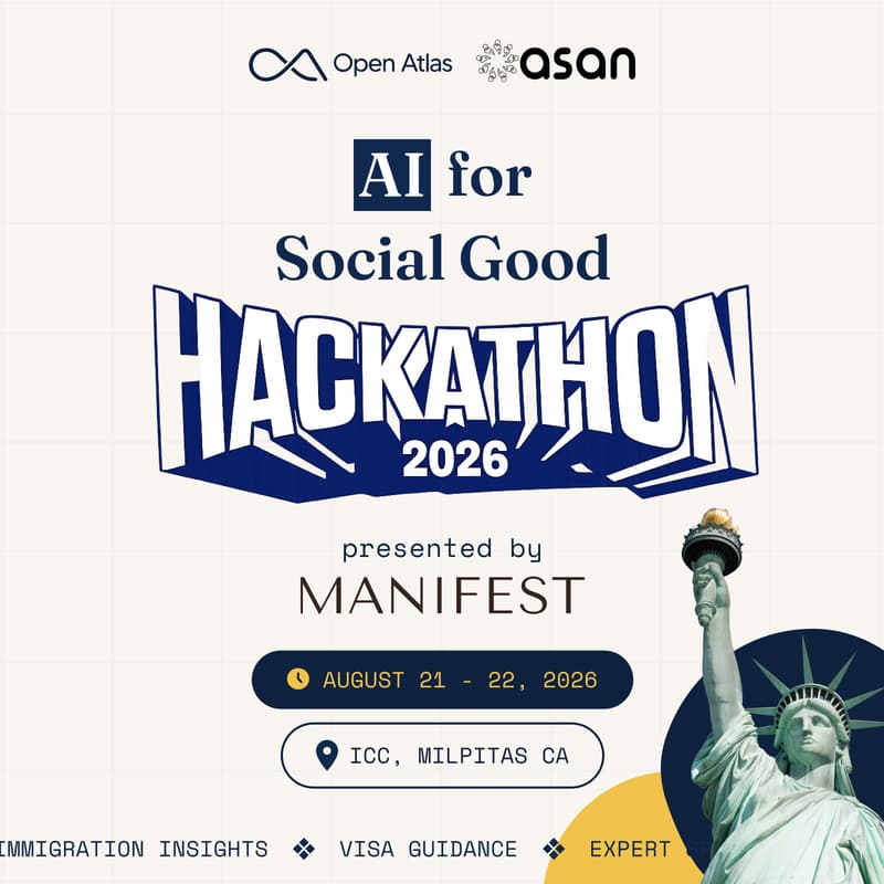 Cover Image for AI for Social Good Hackathon @ Open Atlas Summit 2026 (Presented by Manifest)