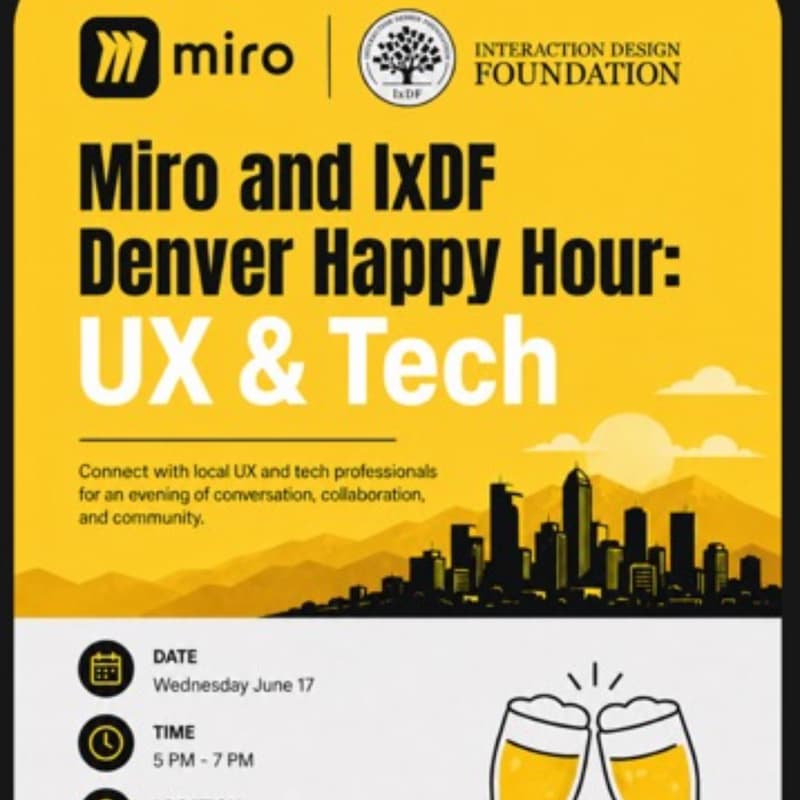 Cover Image for Miro and IxDF Denver Happy hour: UX & Tech