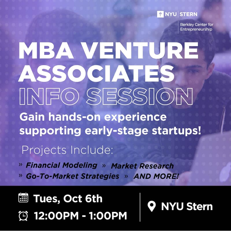 Cover Image for MBA Venture Associate Info Session