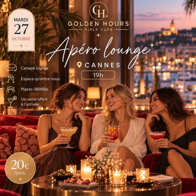 Cover Image for Les Mardis Golden Hours ✨ — Apéro Lounge entre filles
