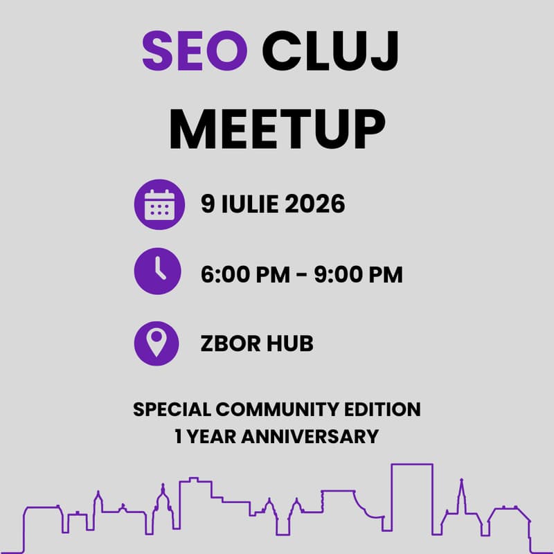Imagine de copertă pentru SEO CLUJ Meetup - Special Edition - 1 Year Anniversary