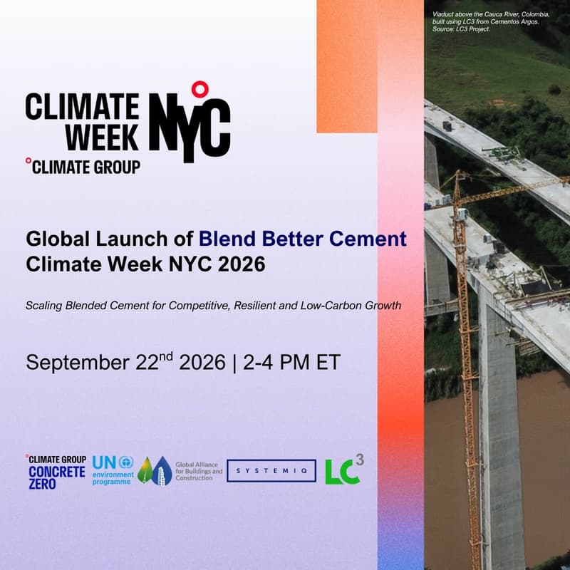 Cover Image for Global Launch of Blend Better Cement, Climate Week NYC 2026