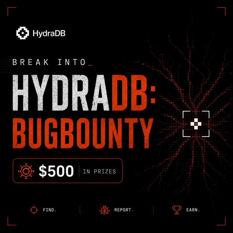 Cover Image for Break into HydraDB: BugBounty Week ($500)