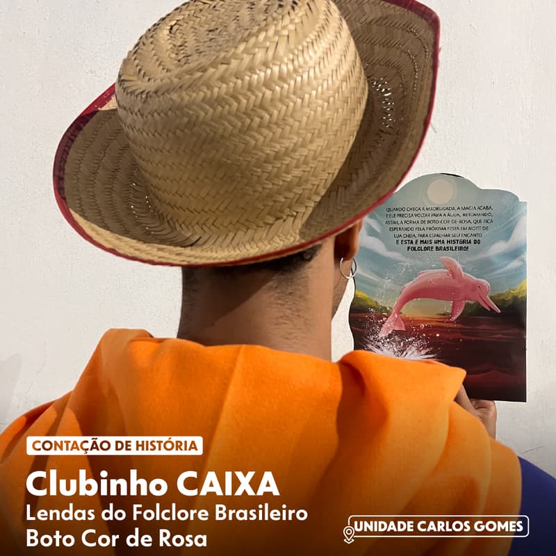 Cover Image for Clubinho CAIXA - Lendas do Folclore Brasileiro - Boto Cor de rosa
