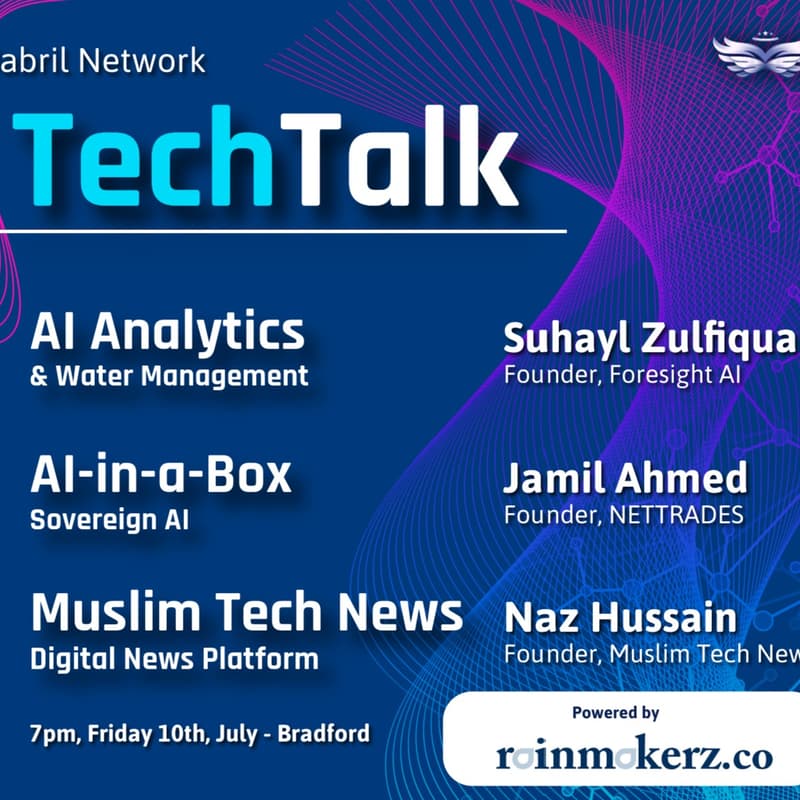 Cover Image for Jabril Network TechTalk - AI Analytics | AI-in-a-Box | Muslim Tech News