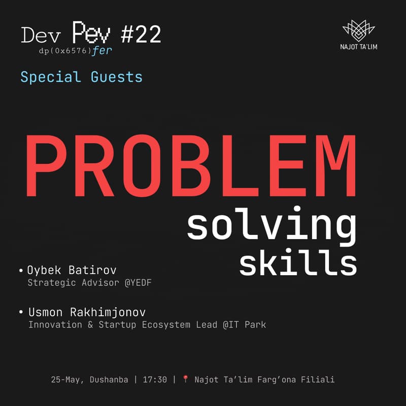 Cover Image for DevPev meetup #22 - Problem Solving Skills