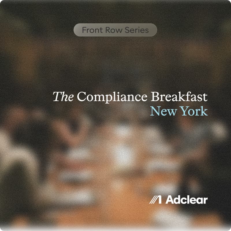Cover Image for Front Row - Compliance Leaders Breakfast NY