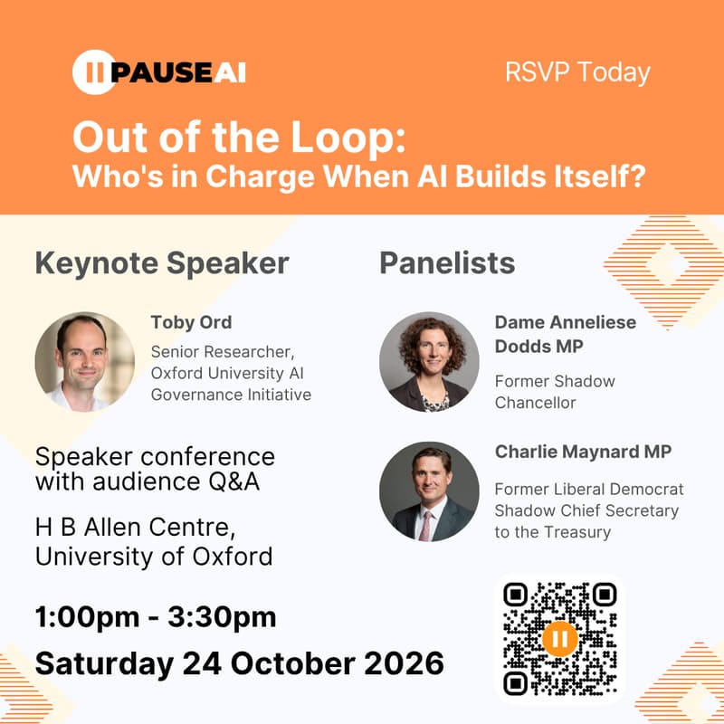 Cover Image for Panel Discussion: Out of the Loop - Who's in Charge When AI Builds Itself?
