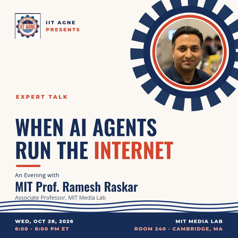 Cover Image for When AI Agents Run the Internet: An Evening with MIT Prof. Ramesh Raskar