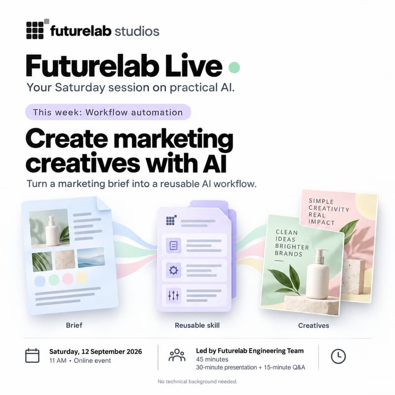 Cover Image for Futurelab Live: Create Marketing Creatives with AI