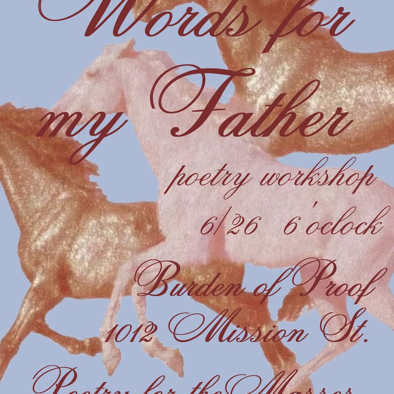 Cover Image for Words for My Father Poetry Workshop