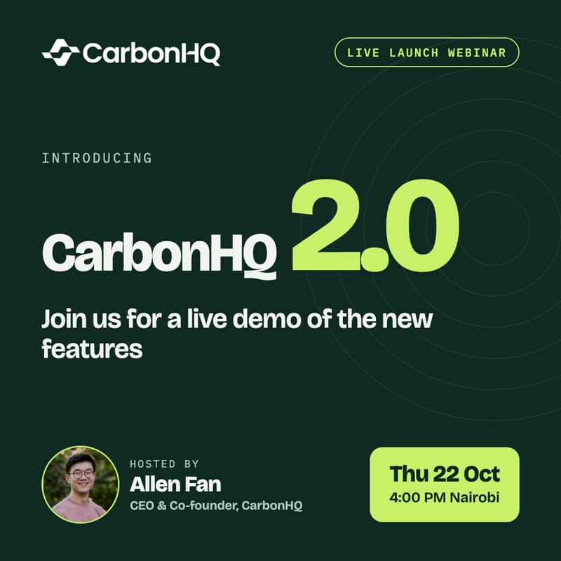 Cover Image for CarbonHQ 2.0 Launch - Live Demo + Q&A
