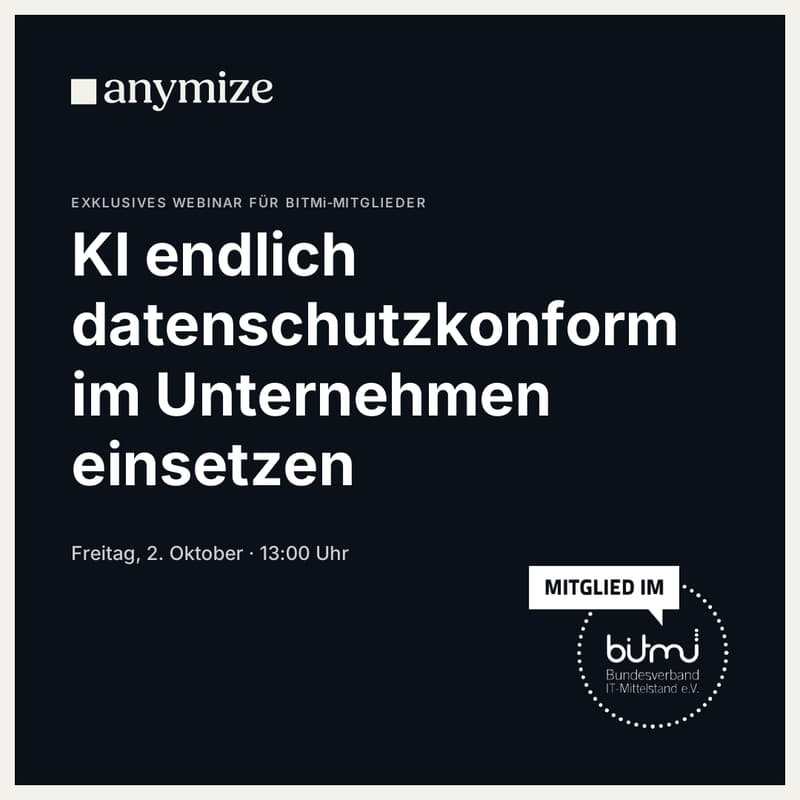 Cover Image for KI endlich datenschutzkonform im Unternehmen einsetzen
