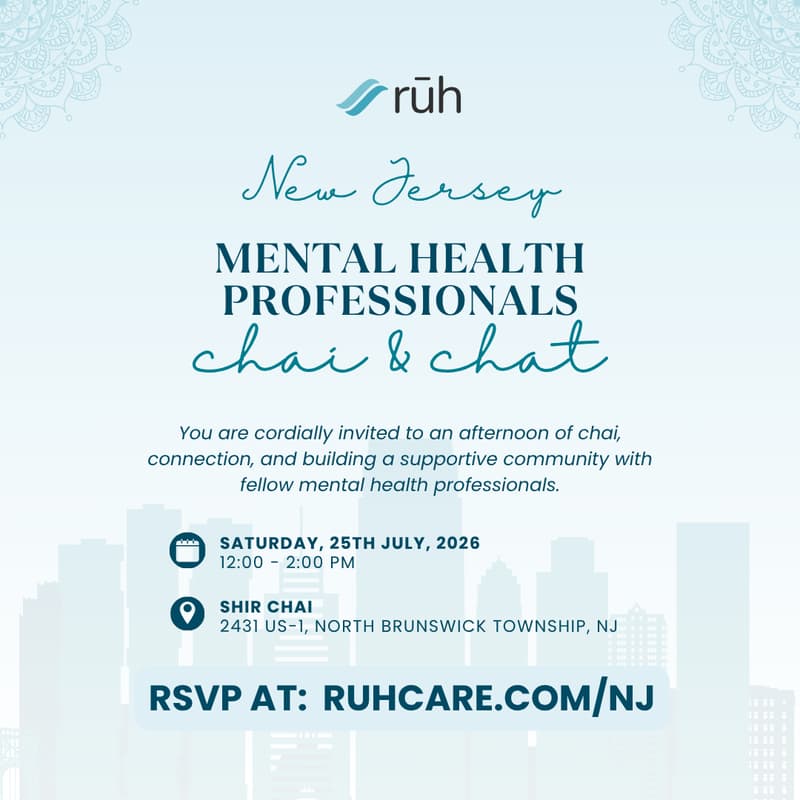 Cover Image for ☕ Chai & Chat for Mental Health Professionals in New Jersey! ☕