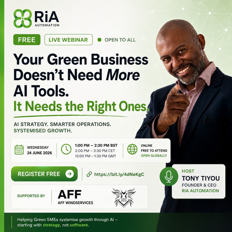 Cover Image for Your Green Business Doesn't Need More AI Tools. It Needs the Right Ones.