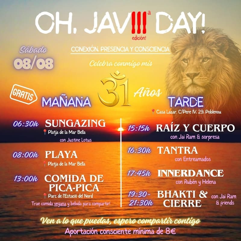 Cover Image for OH, JAVIII DAY!🦁🌞🔥✨❤️ 3a Edición. Portal del León♌ & Mi Cumple🥳