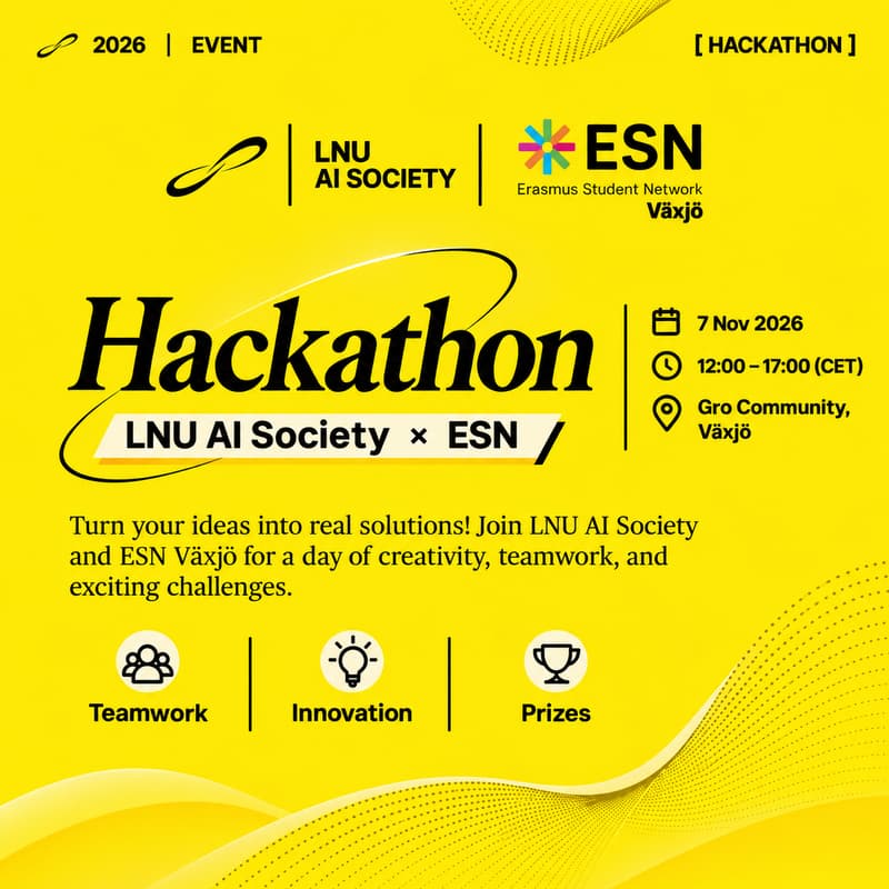 Cover Image for LNU AI Society × ESN Hackathon 2026