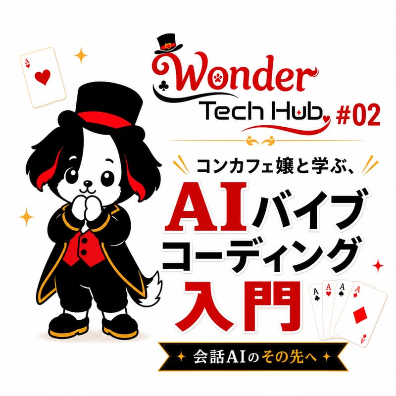 Cover Image for Wonder Tech Hub#02 〜コンカフェ嬢と学ぶ、AIバイブコーディング入門〜