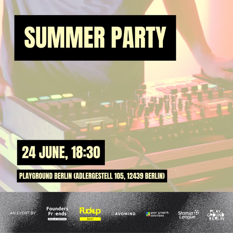 Cover Image for Founders & Friends Berlin Meetup - Summer Party