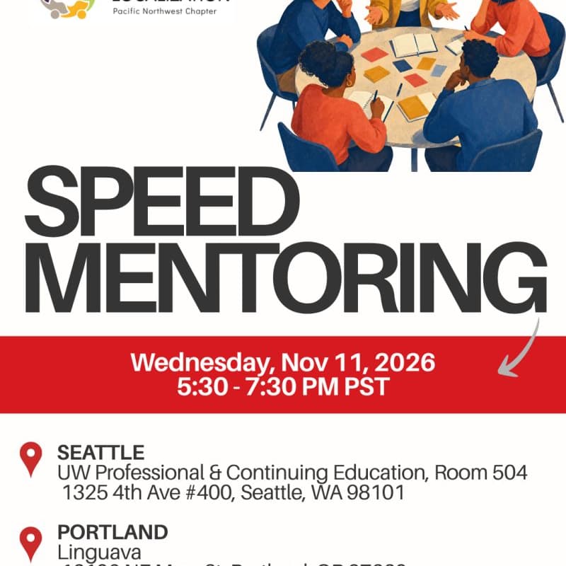 Cover Image for Speed Mentoring event! (SLUG and WLPNW)
