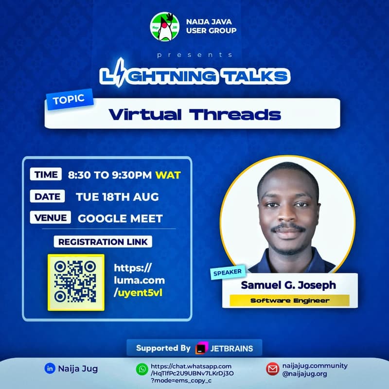 Cover Image for Virtual threads. Lightning Session with Engr. Gbenga Samuel Joseph