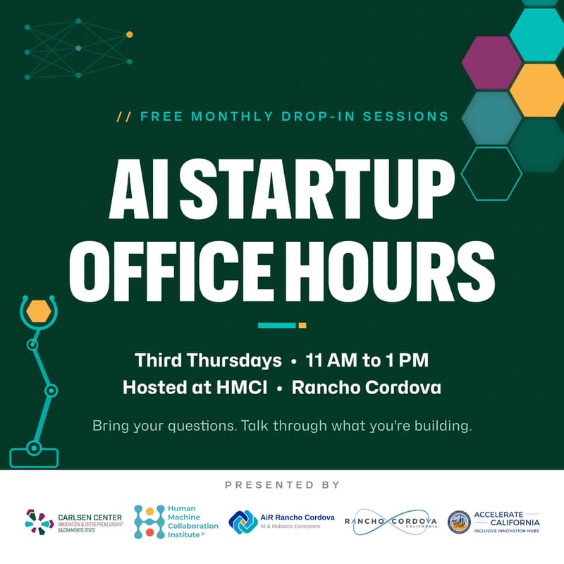 Cover Image for AI Startup Office Hours | Rancho Cordova