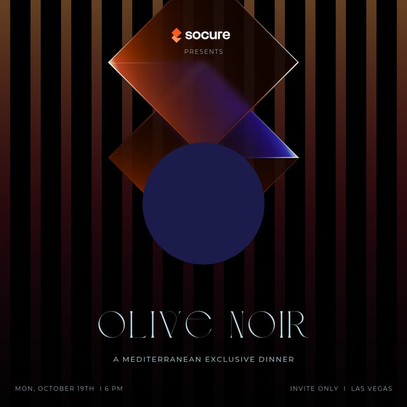 Cover Image for Olive Noir | Socure Crypto | Money20/20 Dinner