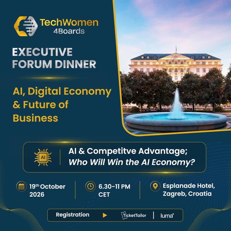 Cover Image for TECHWOMEN4BOARDS EXECUTIVE FORUM DINNER
