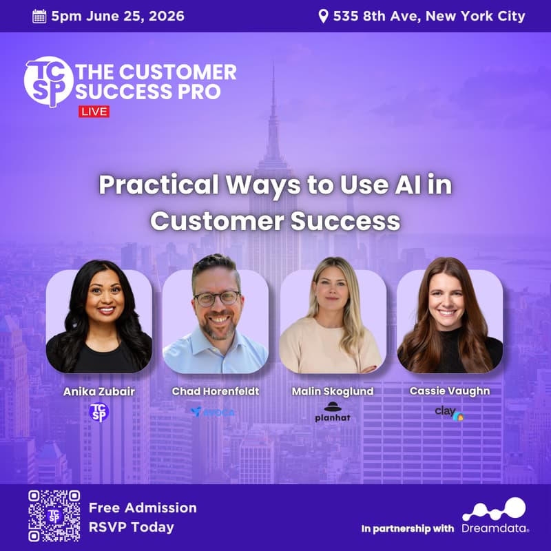 Cover Image for TCSP Live: NYC - Practical Ways to Use AI in Customer Success