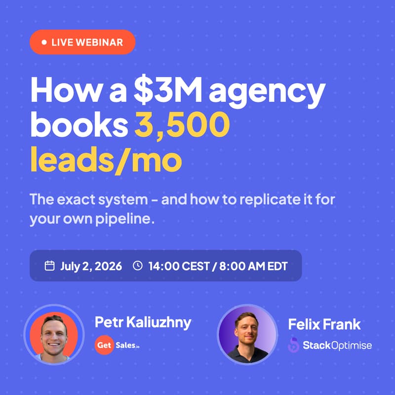 Cover Image for StackOptimised: $3M agency books 3,500 leads/mo. Replicate it for your own pipeline