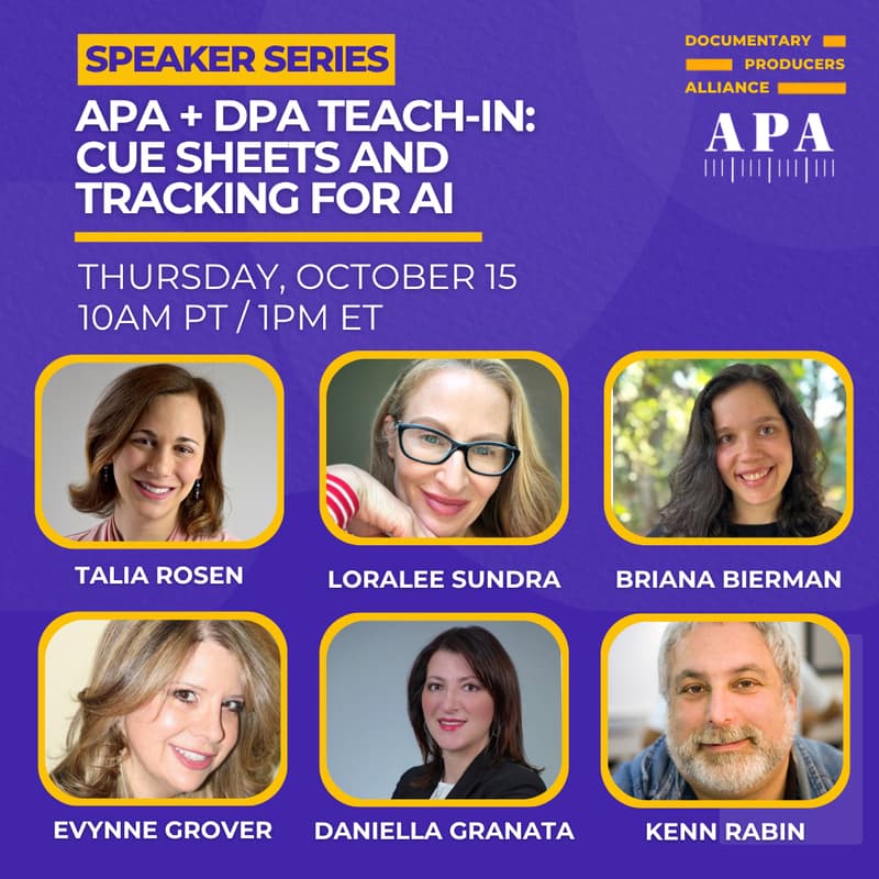 Cover Image for APA + DPA Teach-In: Cue Sheets and Tracking for AI