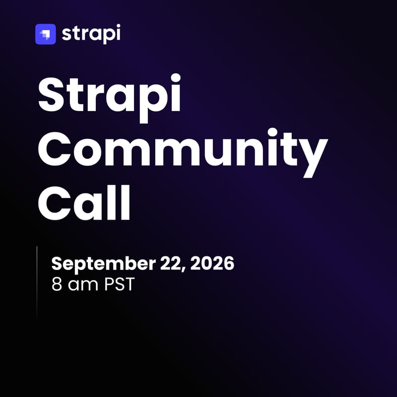 Cover Image for September Strapi Community Call