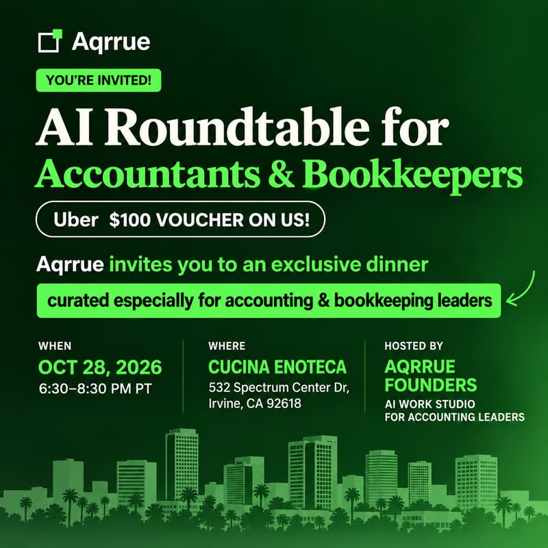 Cover Image for Aqqrue x Irvine Accountants and Bookkeepers : An Intimate Dinner on AI