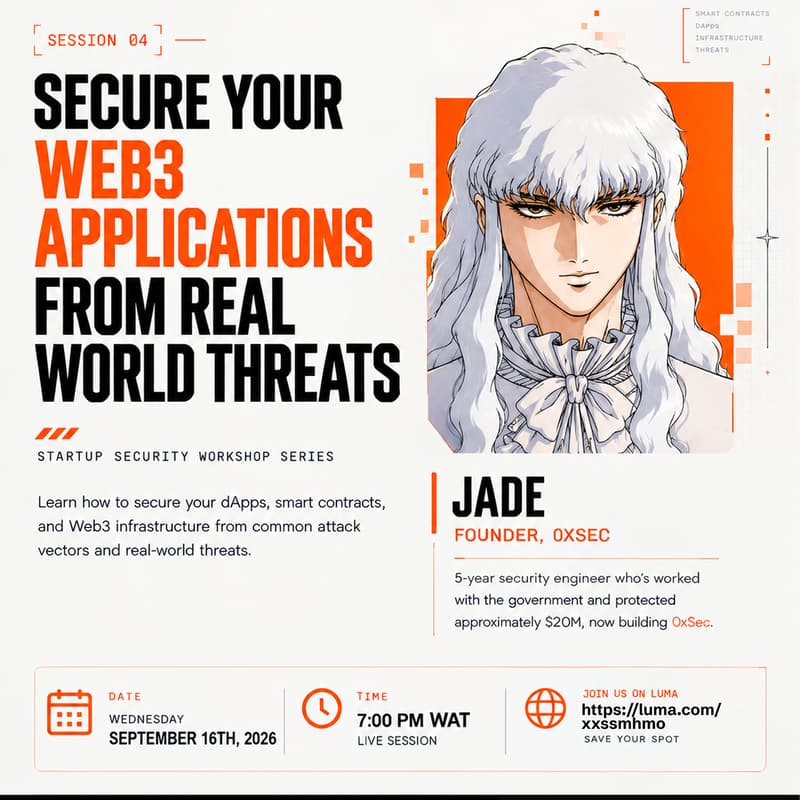 Cover Image for Secure your web3 applications from real world threats - Startup Security Workshop