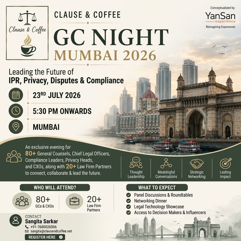 Cover Image for GC Night Mumbai: Leading the Future of IPR, Privacy, Disputes & Compliance.