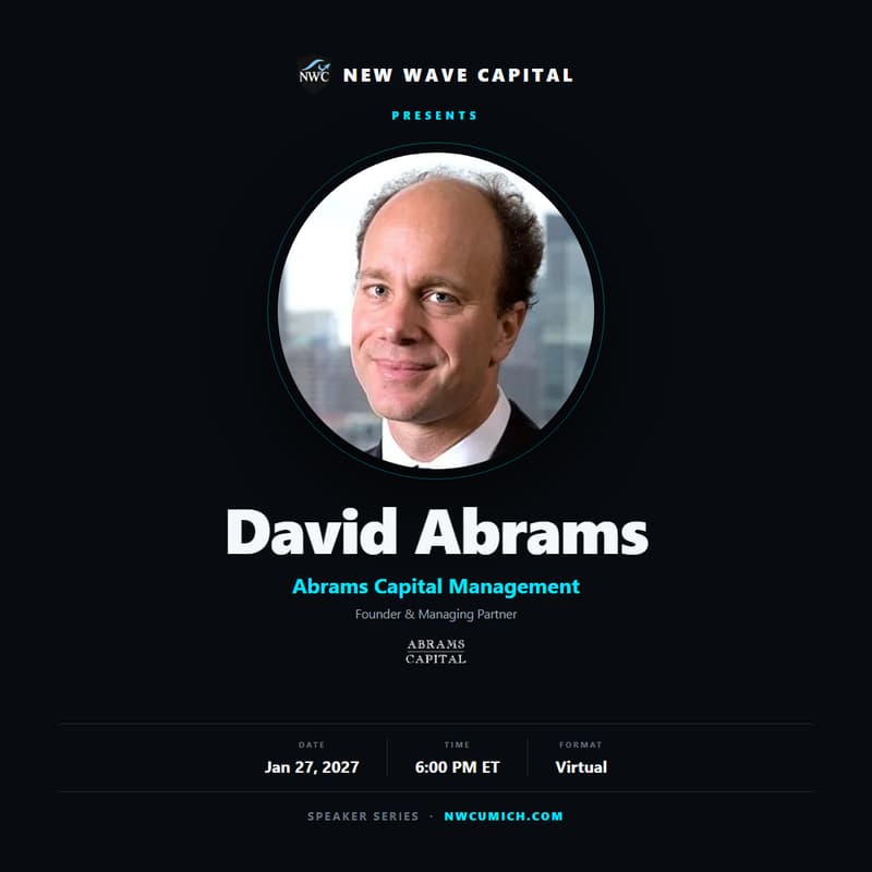 Cover Image for NWC Speaker Series: David Abrams, Abrams Capital Management